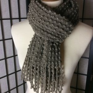 Charlie Paige Popcorn Knit Fringed Scarf!